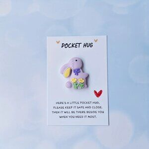 Pocket Hug Purple Easter Bunny Rabbit Gift